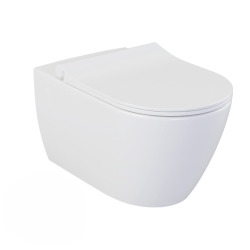 Pack WC Bâti-support UP320 + WC sans bride Bello + Abattant softclose + Plaque blanche (GebBello-K)