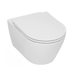 Pack WC Bâti-support + WC Swiss Aqua Technologies Infinitio sans bride, fixations invisibles + Plaque blanche (InfinitioGeb3)