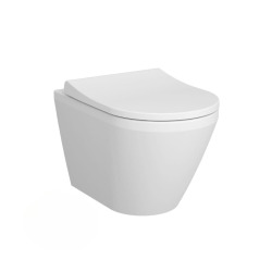Pack WC Bâti-support UP720 extra-plat + WC sans bride Integra + Abattant frein de chute + Plaque blanche (SLIM-IntegraRimless-B)