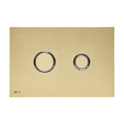  Plaque de commande double touche en acier inoxydable, traitement PVD, or mat (SATATBG)