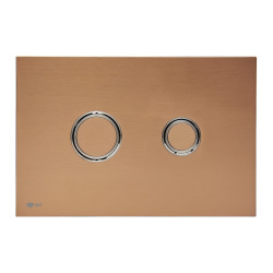 Plaque de commande double touche en acier inoxydable, traitement PVD, bronze mat (SATATBRG)