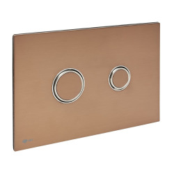  Plaque de commande double touche en acier inoxydable, traitement PVD, or rose mat (SATATBRG)