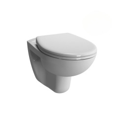 Pack WC Bâti Duofix + Cuvette suspendue Vitra S50 avec bride + Abattant soft close + Plaque blanche (S50Geb3)