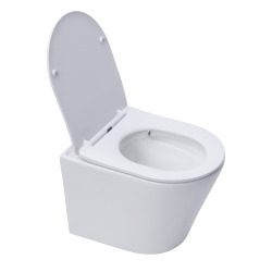 ViConnect Pro S Pack WC bâti-support Villeroy & Boch + WC sans bride Swiss Aqua Technologies + abattant + plaque (VCNINFI2CH)