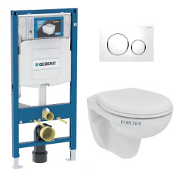 Pack WC Geberit Duofix + Cuvette Ideal Standard Tesi Aquablade + Plaque de commande Sigma01 Chrome mat