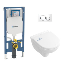 Pack WC Rapid SL + cuvette sans bride SAT, fixations cachées + plaque Skate chrome (RapidSL-SATrimless)