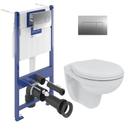 Villeroy & Boch ViConnect Pro S Pack Bâti-support Villeroy & Boch + WC Porcher sans bride + Abattant + Plaque (ViConnectPorcher-1)