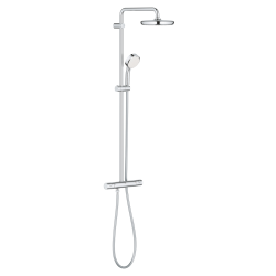 Grohe Tempesta Cosmopolitan System 210 colonne de douche thermostatique + douche de tête + douchette 2 jets, chrome (G26703000)