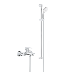 Grohe Tempesta 100 ensemble de douche 3 jets + mitigeur monocommande bain/douche, chrome (23914001-28789002)