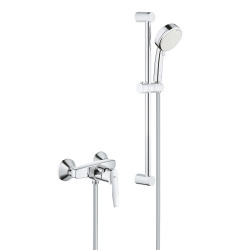 Grohe New Tempesta Cosmopolitain 100 ensemble de douche 2 jets + mitigeur douche 1/2", chrome (23632000-26076002)