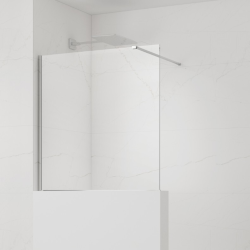  120x100cm Walk-in paroi de douche fixe à l'italienne, verre transparent Easy Clean (SATWIS120)