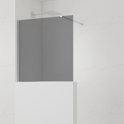 Walk-in 90x100cm paroi de douche à l'italienne pour cloison abaissée, verre Easy clean (SATWIS90KS)