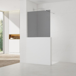 Walk-in 90x100cm paroi de douche à l'italienne pour cloison abaissée, verre Easy clean (SATWIS90KS)