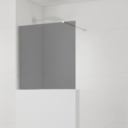 120x100cm Walk-in paroi de douche à l'italienne pour cloison abaissée, verre Easy clean (SATWIS120KS)