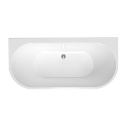Mood 170x80 cm baignoire îlot en acrylique 227L, orientation gauche et droite, avec siphon + pieds, blanc (SATVMOOD1700Z)