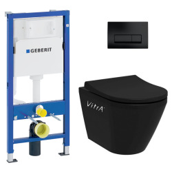 Pack WC Rapid SL + cuvette sans bride SAT, fixations cachées + plaque Skate chrome (RapidSL-SATrimless)