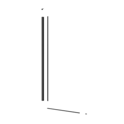 Walk-In 120x100cm paroi de douche à l'italienne + set d'installation + bras de montage 120cm, noir (SATBWIS120KSPRC)