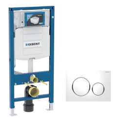 Pack DuoFix 320 + Plaque de Commande Sigma 20 Blanc Chrome (SETUP320-PRO5)