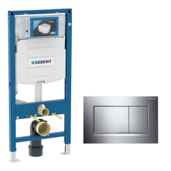 Pack DuoFix 320 + Plaque de Commande Sigma 30 Chrome Brillant/Chrome Mat (SETUP320-PRO6)