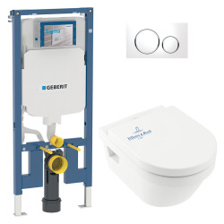 Pack WC Rapid SL + cuvette sans bride SAT, fixations cachées + plaque Skate chrome (RapidSL-SATrimless)