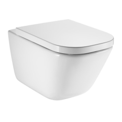 Pack Cuvette WC THE GAP suspendue sans bride-abattant frein chute - Blanc (ME484429)