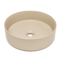 Swiss Aqua Technologies Mood vasque à poser ronde 36x36 cm sans trou de robinetterie ni trop-plein, beige (SATM3636KM)
