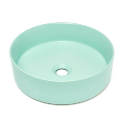 Mood vasque à poser ronde 36x36 cm sans trou de robinetterie ni trop-plein, gris foncé (SATM3636DGRM)