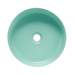 Mood vasque à poser ronde 36x36 cm sans trou de robinetterie ni trop-plein, gris foncé (SATM3636DGRM)