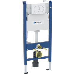 Pack WC Bâti Duofix + Cuvette suspendue Vitra S50 avec bride + Abattant soft close + Plaque blanche (S50Geb3)