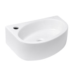 Glacera Vasque d'angle Glacera Bigio 42x29,5 cm, trou de batterie à gauche (BG4229L)