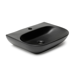 Swiss Aqua Technologies Lavabo SAT Brevis 50x38,5 cm sans trop-plein, noir mat (SATBRE5038RBKM)