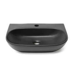 Swiss Aqua Technologies Lavabo SAT Brevis 50x38,5 cm sans trop-plein, noir mat (SATBRE5038RBKM)