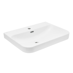 Swiss Aqua Technologies Meuble lavabo Swiss Aqua Technologies Fusion 60,5x46 cm blanc mat, trou pour robinet au milieu SATFUS6046MW
