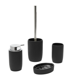 Optima Pot pour brosse WC, noir (SATDEVO27CE)