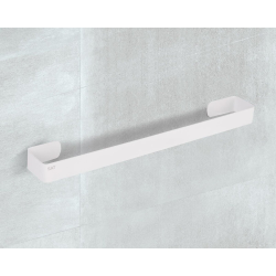  Mood porte-serviettes en acier inoxydable, fixation sans vis, blanc (SATDMOOD23B)