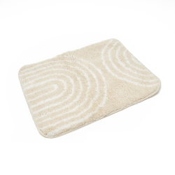  Tapis de salle de bain de 50x40 cm, lavable en machine, beige (SATDPREDWC07BE)