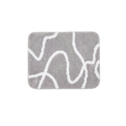 Swiss Aqua Technologies Tapis de salle de bain de 50x40 cm, lavable en machine, gris (SATDPREDWC08SE)