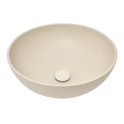 Vitra  SAT Cemento lavabo 42x42 cm sable mat sans trou pour mélangeur, sans trop-plein CEM4242P