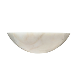 Glacera Lavabo à poser Kit Purity 43x43 cm en marbre blanc sans trou de robinetterie, sans trop-plein SATPURWH