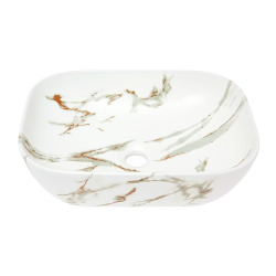  Le célèbre Infinitio 45,5x32,5 cm lavabo en marbre sans trop-plein (SATINF4532MR)