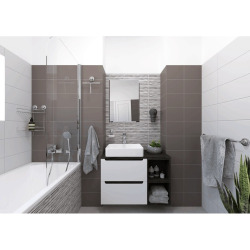  Multi Ecoloc Support de sèche-cheveux, fixation sans vis, chrome (ECO30)