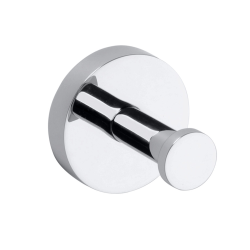 Omega crochet de salle de bain, installation par collage ou perçage, chrome (104106062)