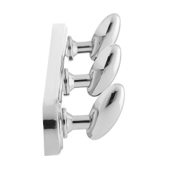 Optima Crochet de salle de bains multiple en acier inoxydable, chrome (TROJHACEKNRZ)