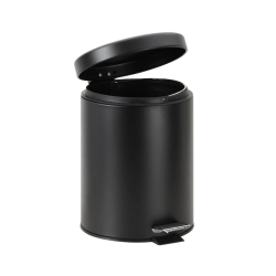 BEMETA Poubelle 5L avec ouverture au pied, noir mat (104315010)