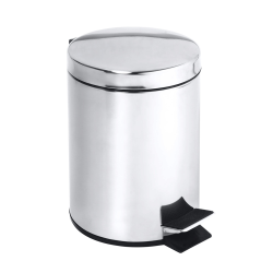  Poubelle 3L avec ouverture au pied, chrome brillant (104315022A)