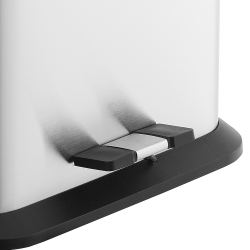 Optima Poubelle à poser 20 l acier inoxydable, noir mat (KOS20PLCTVER)