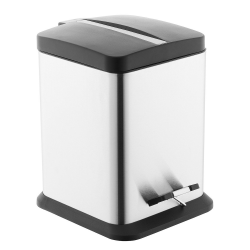 Optima Poubelle à poser 6 l acier inoxydable, noir mat (KOS6PLCTVER)