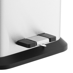 Optima Poubelle à poser 6 l acier inoxydable, noir mat (KOS6PLCTVER)