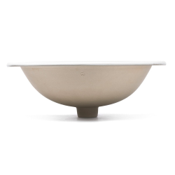  Multi 55x47,5 cm vasque à encastrer en céramique avec un trou pour robinet au milieu, blanc (1690NEW)