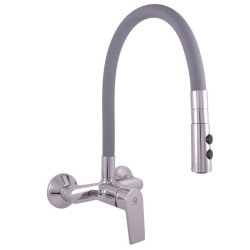 Hansgrohe Mitigeur évier RAV SLEZÁK Colorado avec bras silicone 100 mm gris/chrome CO102.0/12